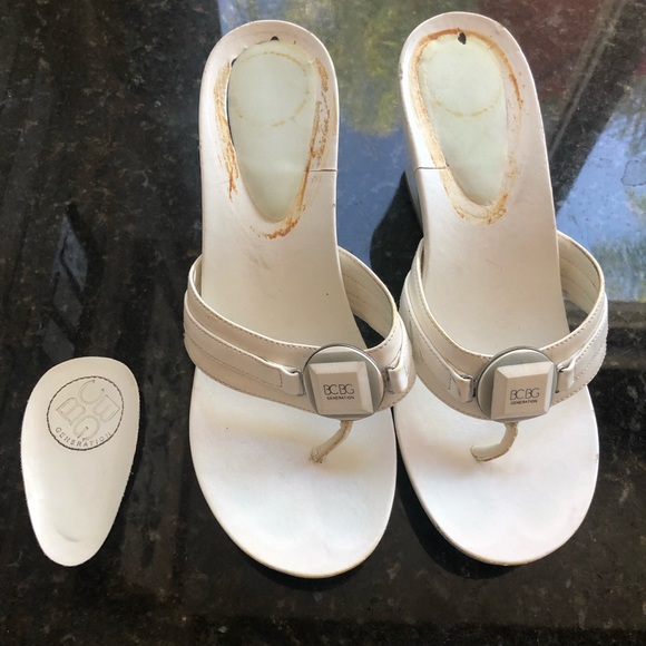 2/20 bundle BCBG wedge platform white size 7,5 - Picture 2 of 4